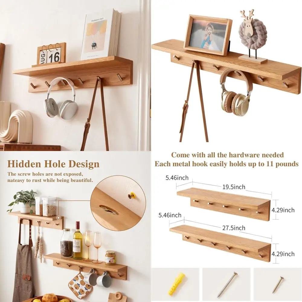 Настенная вешалка для одежды из дуба с 6 крючками для прихожей, ванной комнаты, коридора, гостиной (27,5 дюйма)
Настенная вешалка для одежды из дуба с 6 крючками для прихожей, ванной комнаты, коридора, гостиной (27,5 дюйма)