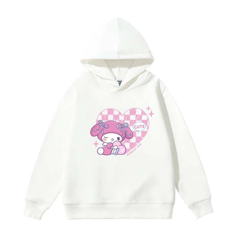 Sanrio Kuromi Melody креативная детская осенне-зимняя повседневная толстовка с мультяшным принтом, качественная толстовка с капюшоном
Sanrio Kuromi Melody креативная детская осенне-зимняя повседневная толстовка с мультяшным принтом, качественная толстовка с капюшоном
