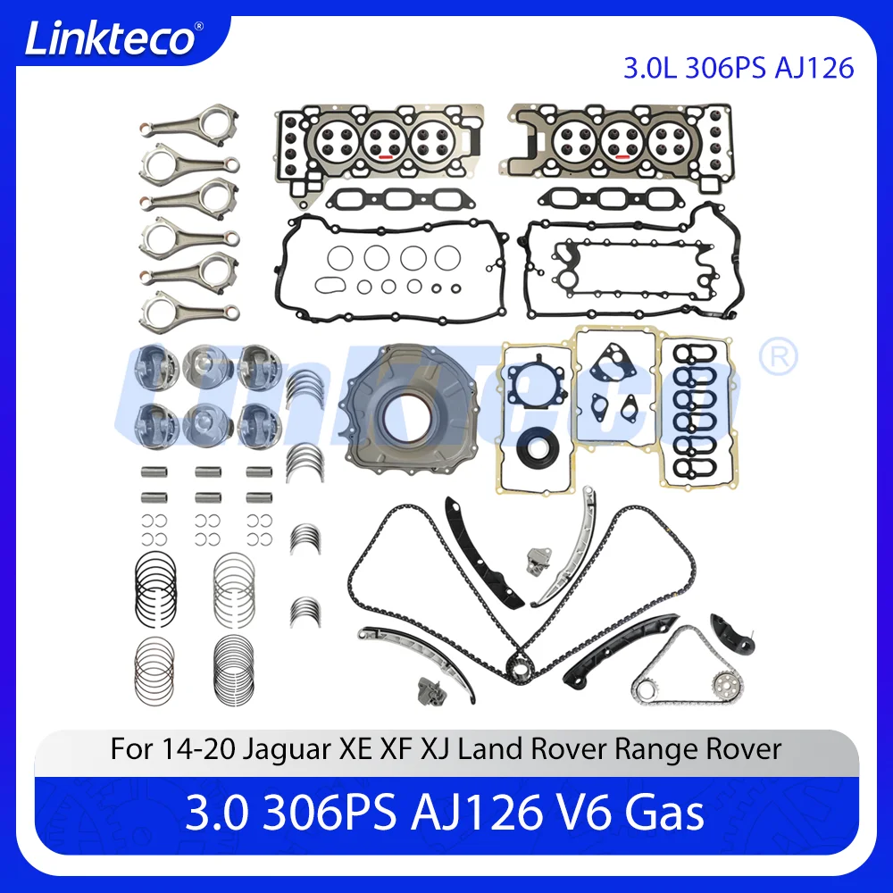 Overhaul Kit Full Gasket Set Piston Fit 3.0 T 3.0 L 306PS AJ126 For 14-20 Jaguar XE XF XJ F-Pace Land Rover Range Rover LR4 3.0T
Overhaul Kit Full Gasket Set Piston Fit 3.0 T 3.0 L 306PS AJ126 For 14-20 Jaguar XE XF XJ F-Pace Land Rover Range Rover LR4 3.0T