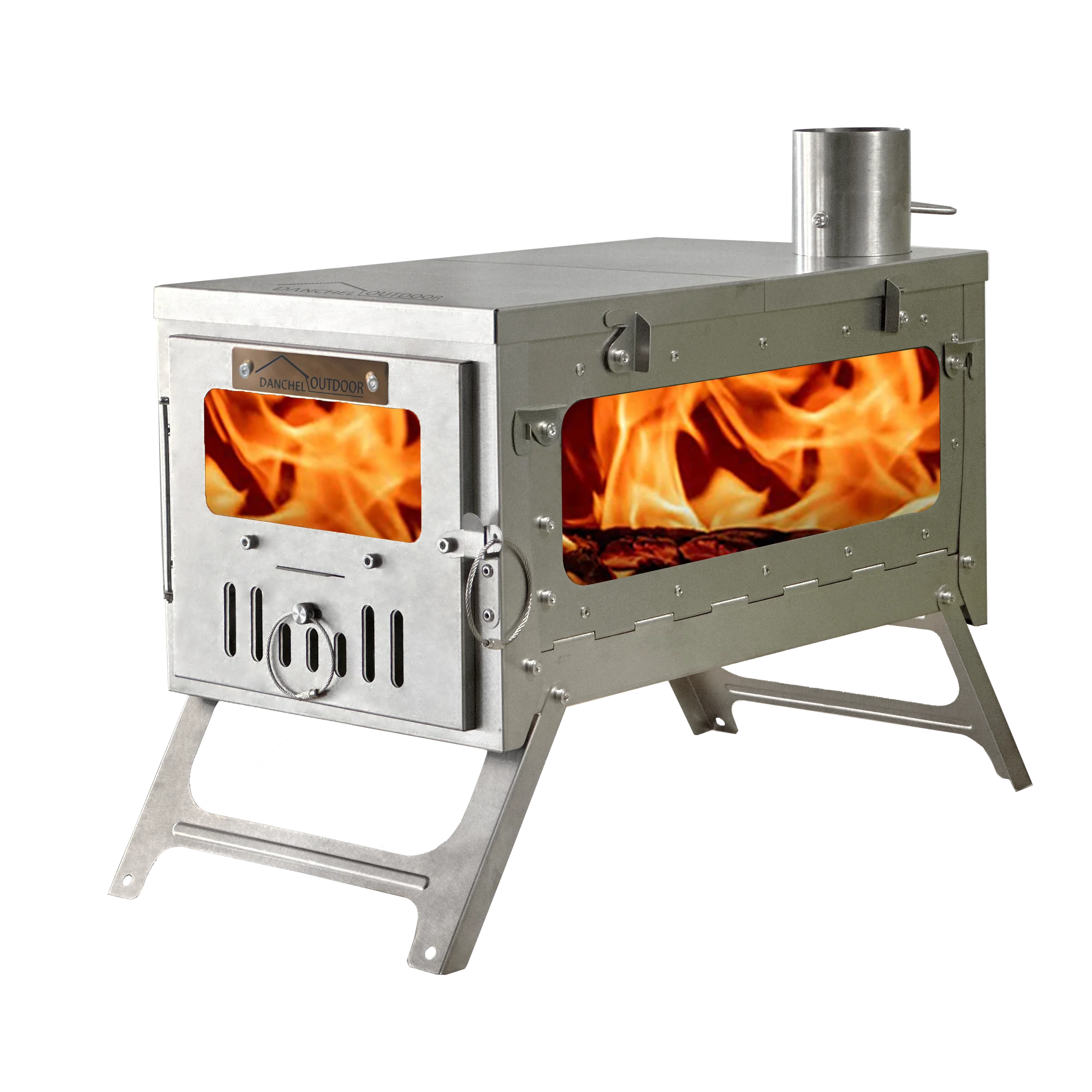 DANCHEL OUTDOOR TSG Титановая палатка Дровяная печь с боковым стеклом Портативные плиты с трубками 2,2 м для приготовления пищи и отопления 
DANCHEL OUTDOOR TSG Титановая палатка Дровяная печь с боковым стеклом Портативные плиты с трубками 2,2 м для приготовления пищи и отопления