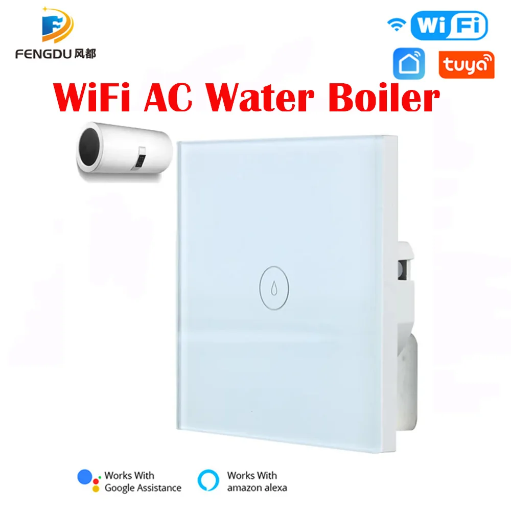 Wireless Remote Control Tuya Boiler Switch Smart WiFi Water Heater Switch EU Standard Compatible with Alexa Google Home
Wireless Remote Control Tuya Boiler Switch Smart WiFi Water Heater Switch EU Standard Compatible with Alexa Google Home