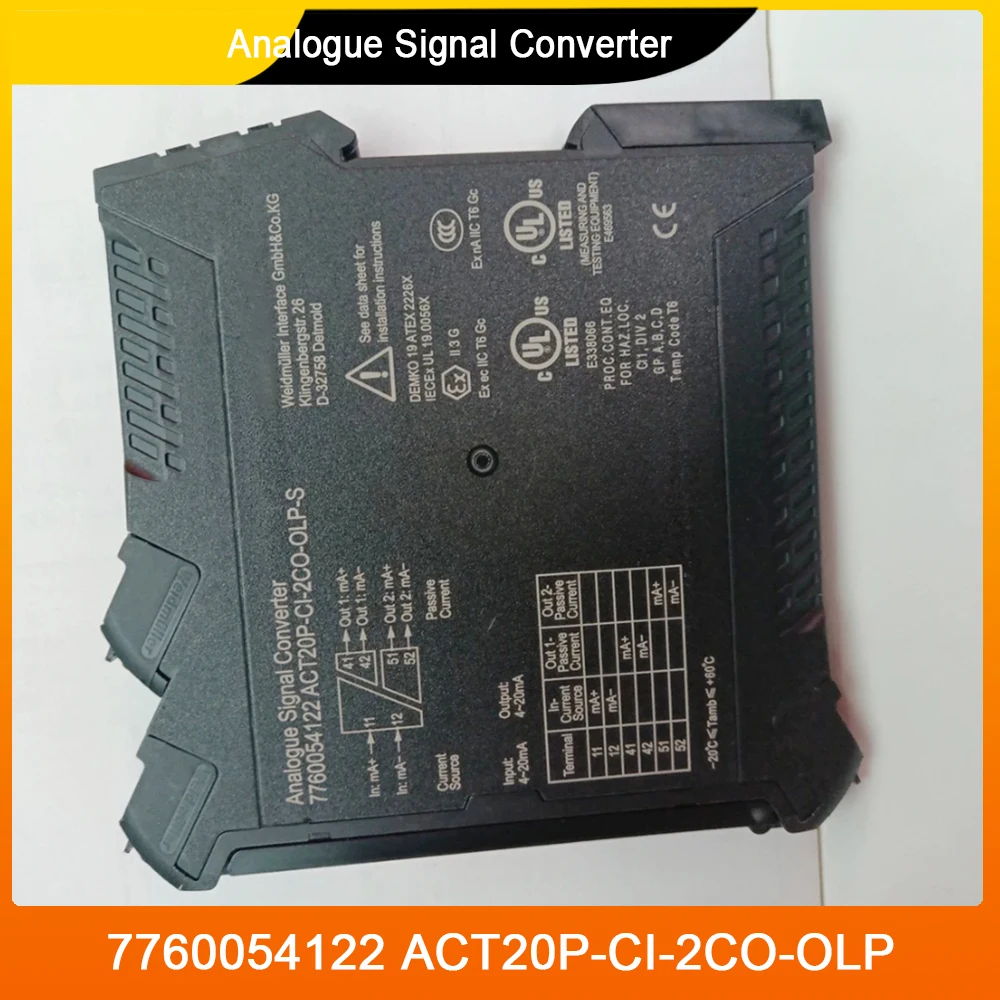New 7760054122 ACT20P-CI-2CO-OLP Analogue Signal Converter (One In/Two Uut) 0(4)...20mA
New 7760054122 ACT20P-CI-2CO-OLP Analogue Signal Converter (One In/Two Uut) 0(4)...20mA