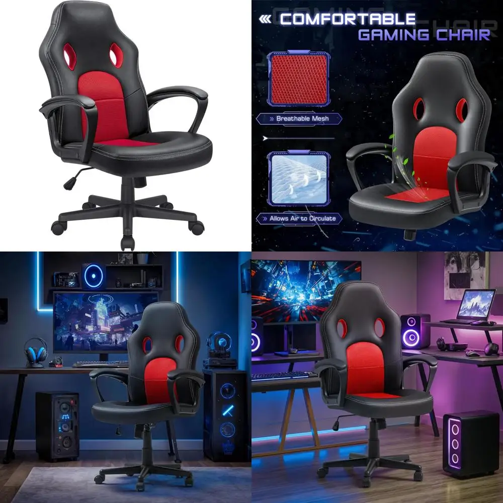 Red High-Back Leather Ergonomic Adjustable Racing Style Office Chair with Conference Features, 19.5x20.1x44.2 (KVC-M1)
Red High-Back Leather Ergonomic Adjustable Racing Style Office Chair with Conference Features, 19.5x20.1x44.2 (KVC-M1)