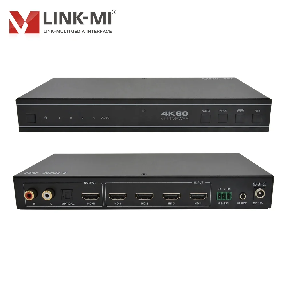 NEW 4K60Hz 4x1 for HDMI 2.0 Matrix Switch Splitter 8 Multiview PIP/PBP/Quad Modes HDCP 2.2 RS-232 Control Video Splitters Conver
NEW 4K60Hz 4x1 for HDMI 2.0 Matrix Switch Splitter 8 Multiview PIP/PBP/Quad Modes HDCP 2.2 RS-232 Control Video Splitters Conver