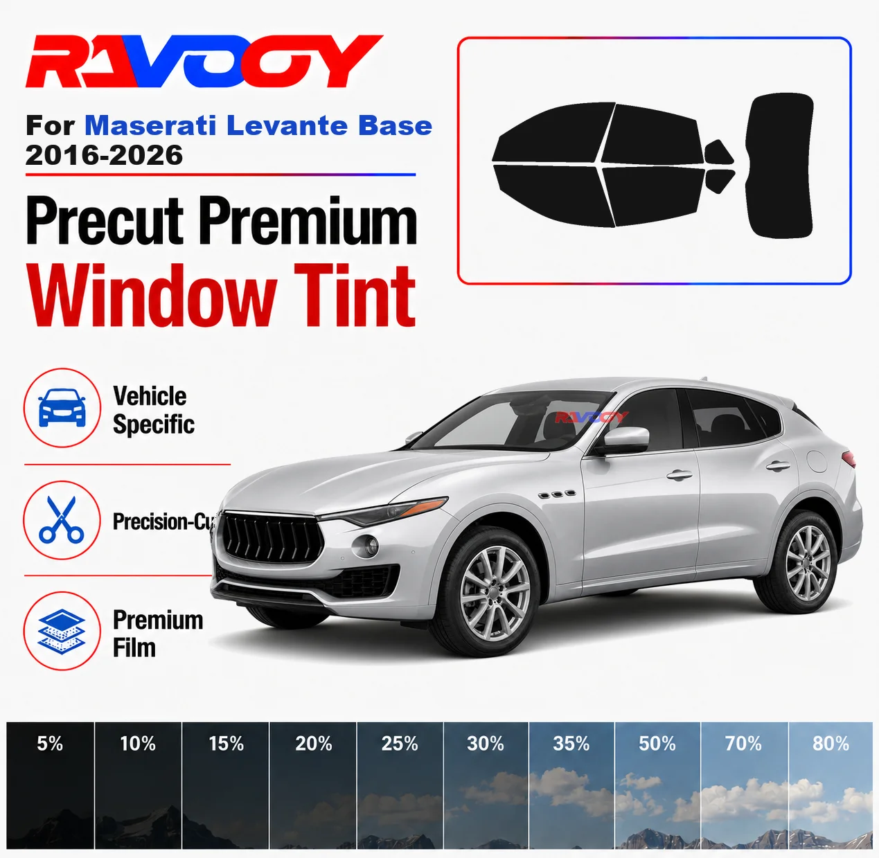 Premium Precut Window Tint Kit Front Windows Rear Windows Rear Windshield For Maserati Levante Base 2016-2026 Nano Ceramic Film
Premium Precut Window Tint Kit Front Windows Rear Windows Rear Windshield For Maserati Levante Base 2016-2026 Nano Ceramic Film