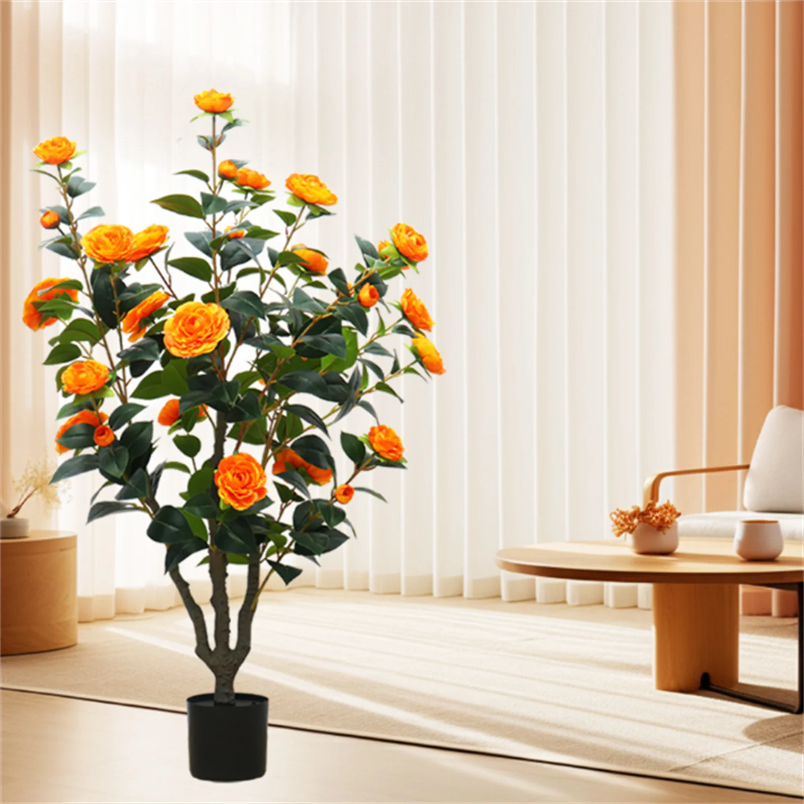 3.28 Feet Camellia Artificial Plants With Planter, Realistic Faux Floral Plant Blooming Tree With 28 Flowers Floor Plants Decor
3.28 Feet Camellia Artificial Plants With Planter, Realistic Faux Floral Plant Blooming Tree With 28 Flowers Floor Plants Decor