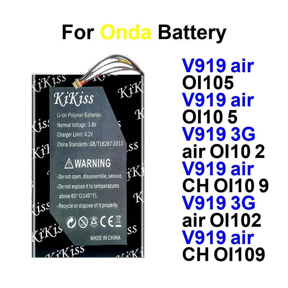 Laptop Battery Fast Charging 12500Mah For Onda V919 3G Air CH OI102 OI105 9 Not Fit OI10 2 5
Laptop Battery Fast Charging 12500Mah For Onda V919 3G Air CH OI102 OI105 9 Not Fit OI10 2 5