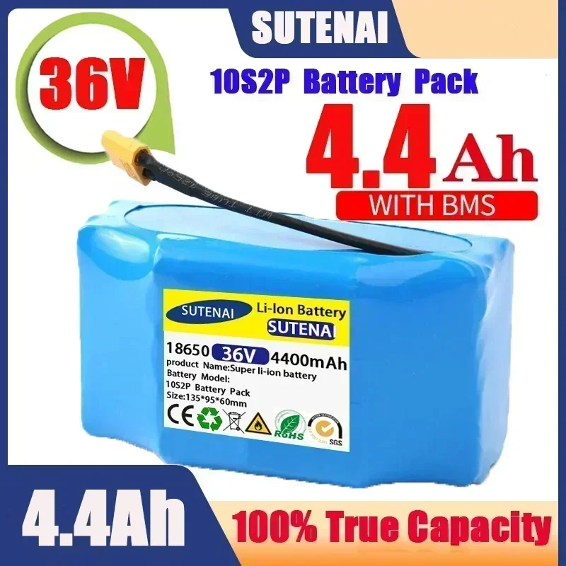SU 36V Rechargeable Li-ion Battery Pack 12000mAh 12Ah Lithium Ion Cell For Electric Self Balance Scooter Hoverboard Unicycle
SU 36V Rechargeable Li-ion Battery Pack 12000mAh 12Ah Lithium Ion Cell For Electric Self Balance Scooter Hoverboard Unicycle