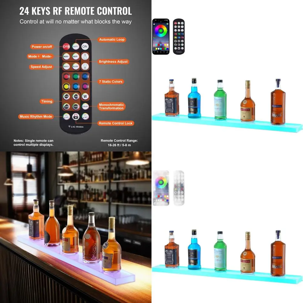 40-дюймовая настенная витрина для алкогольных напитков с LED-подсветкой, акриловыми полками, пультом ДУ и управлением через приложение
40-дюймовая настенная витрина для алкогольных напитков с LED-подсветкой, акриловыми полками, пультом ДУ и управлением через приложение