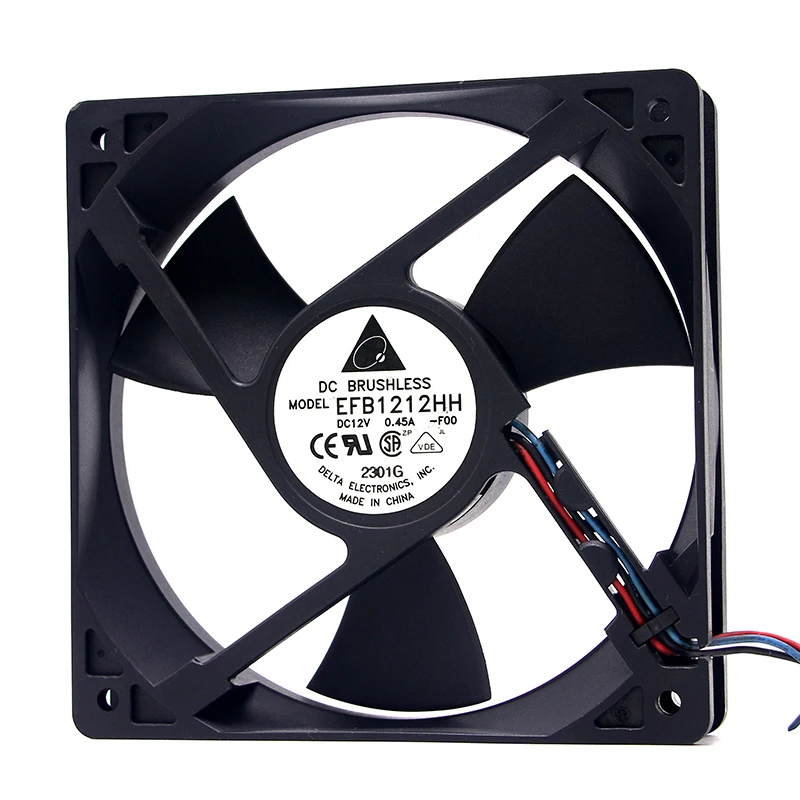 Delta Electronics EFB1212HH F00 DC 12 В 0,45 А 120x120x25 мм 3-проводной охлаждающий вентилятор для сервера
Delta Electronics EFB1212HH F00 DC 12 В 0,45 А 120x120x25 мм 3-проводной охлаждающий вентилятор для сервера
