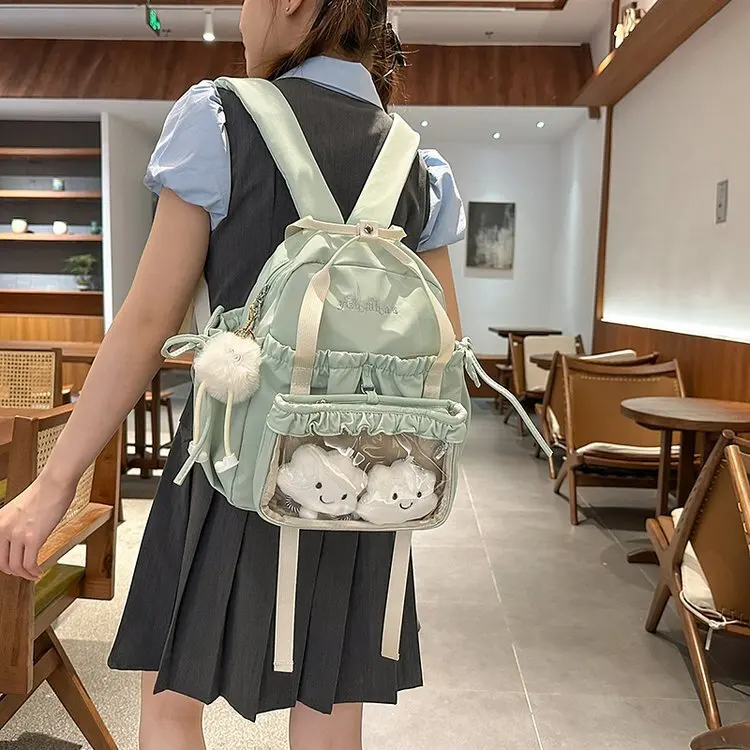 2D Large Capacity Student Bag Multifunctional Backpack Cartoon Baji Transparent Doll Bag Pain Bag Fresh Style Bag
2D Large Capacity Student Bag Multifunctional Backpack Cartoon Baji Transparent Doll Bag Pain Bag Fresh Style Bag