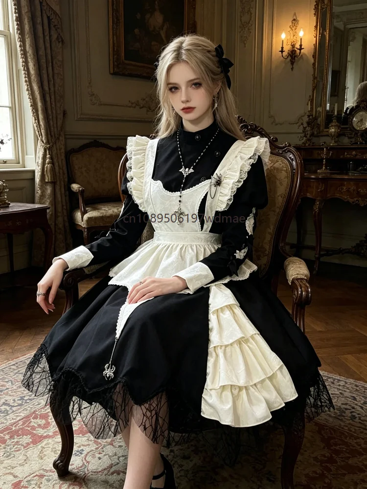 Dark Gothic Princess Cosplay Costume Women Anime Maid Dress Lolita Suit with Apron Music Festival Party Stage Performance Outfit
Dark Gothic Princess Cosplay Costume Women Anime Maid Dress Lolita Suit with Apron Music Festival Party Stage Performance Outfit
