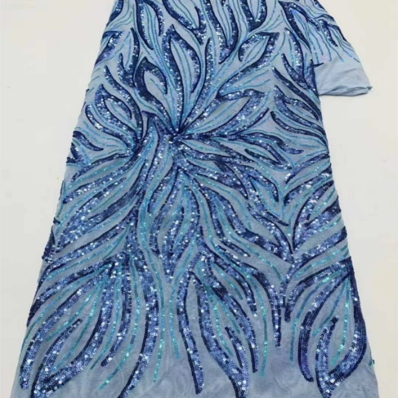 Blue Super Beautiful Design Luxury Top Quality Nigeria Handmade Embroidery With Beads Sequins Net Lace for Wedding Dresses
Blue Super Beautiful Design Luxury Top Quality Nigeria Handmade Embroidery With Beads Sequins Net Lace for Wedding Dresses