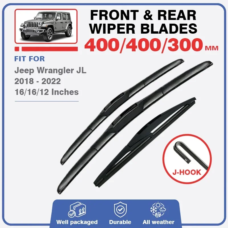 Front Rear Wiper Blades Set For Jeep Wrangler JL 2018 - 2022 Windshield Wiper Brush Windscreen Window 2019 2020 2021 Accessories
Front Rear Wiper Blades Set For Jeep Wrangler JL 2018 - 2022 Windshield Wiper Brush Windscreen Window 2019 2020 2021 Accessories
