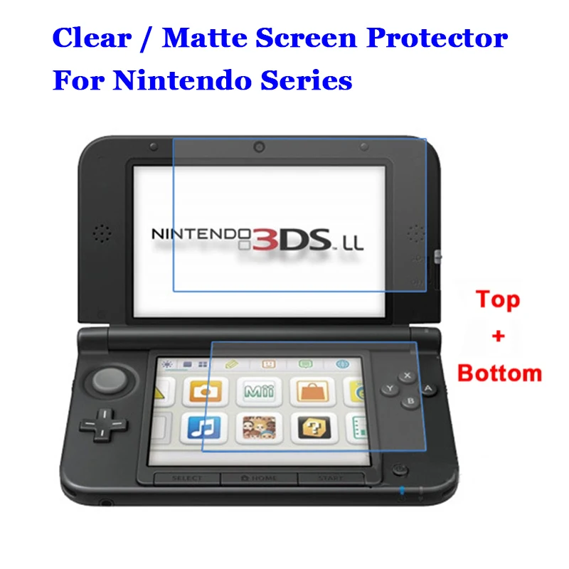 For Nintendo New 3DS LL XL 3DSLL 3DSXL (Top + Bottom) HD Clear / Anti-Glare Matte Screen Protector Touch Film Protection Skin
For Nintendo New 3DS LL XL 3DSLL 3DSXL (Top + Bottom) HD Clear / Anti-Glare Matte Screen Protector Touch Film Protection Skin