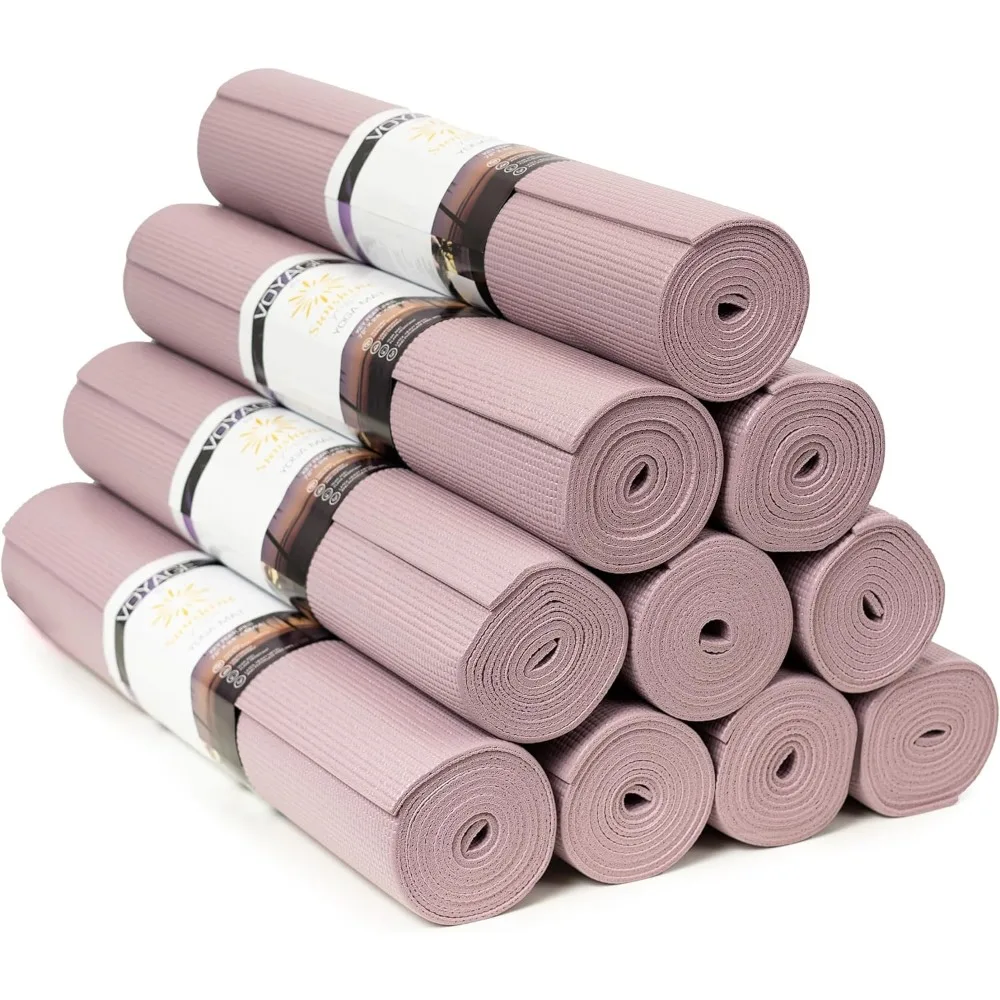 Voyage Yoga Mat, 10 Pack, 72" x 24" Professional Studio and Gym Bulk Yoga Mats, 5mm Thick, Durable, Anti-Tear, Non Slip Fitness
Voyage Yoga Mat, 10 Pack, 72" x 24" Professional Studio and Gym Bulk Yoga Mats, 5mm Thick, Durable, Anti-Tear, Non Slip Fitness