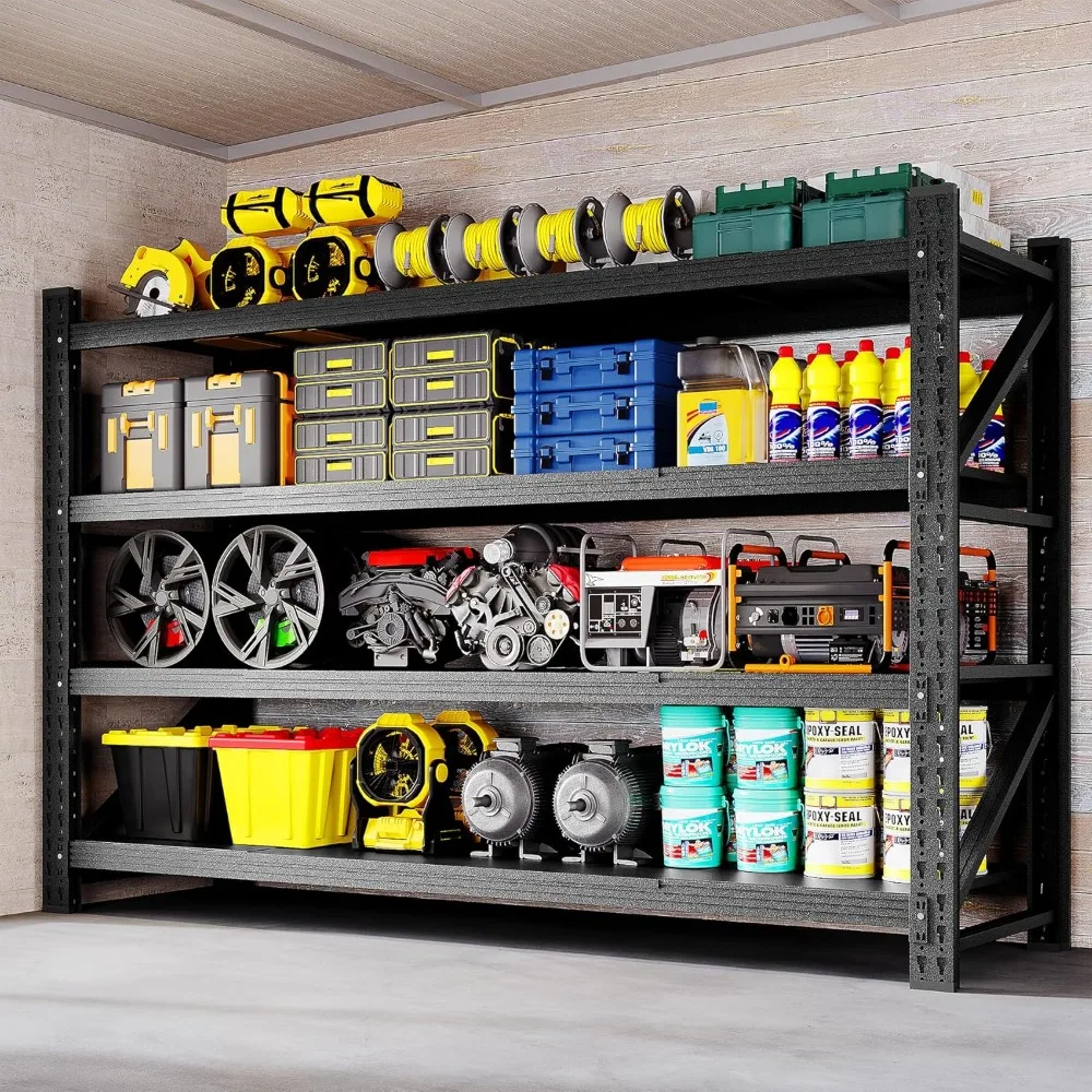 71" W Storage Shelves 5000lbs Garage Metal Shelving Heavy Duty Garage Shelves Adjustable Storage Shelves for Industrial, Factory
71" W Storage Shelves 5000lbs Garage Metal Shelving Heavy Duty Garage Shelves Adjustable Storage Shelves for Industrial, Factory