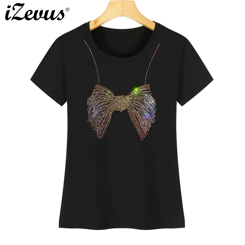 High quality ladies summer short-sleeved casual cotton T-shirt Creative bow hot diamond T-shirt S-4XL
High quality ladies summer short-sleeved casual cotton T-shirt Creative bow hot diamond T-shirt S-4XL