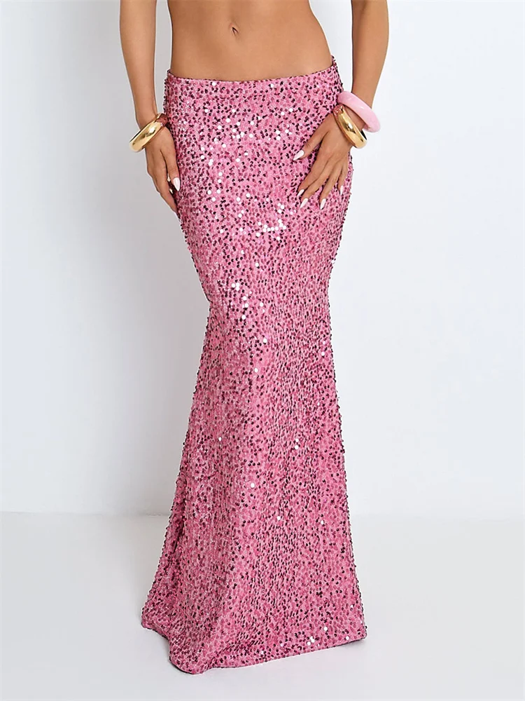 CHRONSTYLE Sexy Women Summer Sequined Long Maxi Skirts Casual Elegant Bodycon Skirts for Party Beach Vacation Club Streetwear
CHRONSTYLE Sexy Women Summer Sequined Long Maxi Skirts Casual Elegant Bodycon Skirts for Party Beach Vacation Club Streetwear
