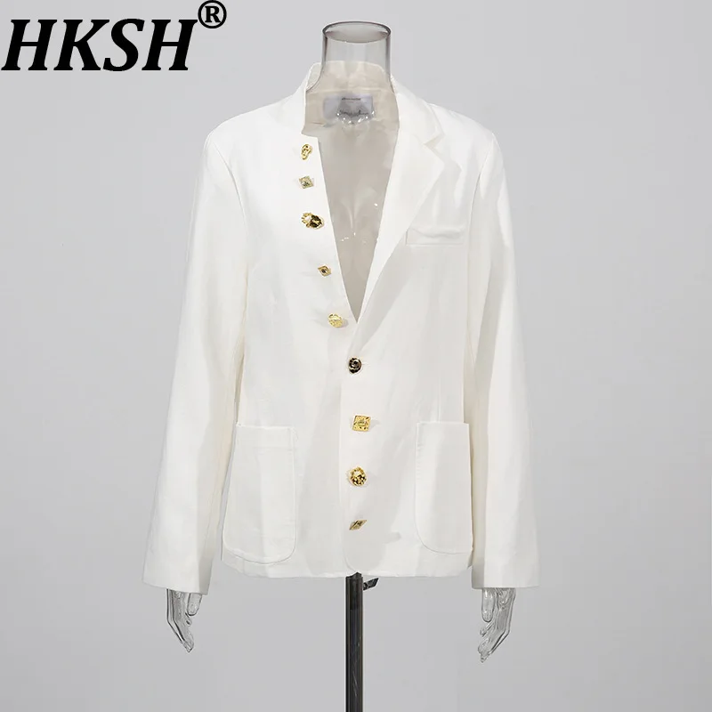 HKSH Spring Autumn New Women's Tide Graceful Style Long Sleeve Blazer Buttons Design V-neck High-end Chic Ins Coat Jacket HK8314
HKSH Spring Autumn New Women's Tide Graceful Style Long Sleeve Blazer Buttons Design V-neck High-end Chic Ins Coat Jacket HK8314