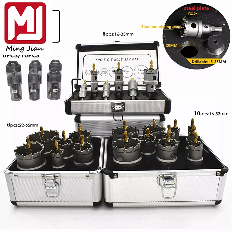 Free shipping 6pcs,10pcs/set 16-65mm TCT Hole Saw Drill Bits Set Carbide Tipped Metal Core Drill Bit Hole Saw Cutter With Box
Free shipping 6pcs,10pcs/set 16-65mm TCT Hole Saw Drill Bits Set Carbide Tipped Metal Core Drill Bit Hole Saw Cutter With Box