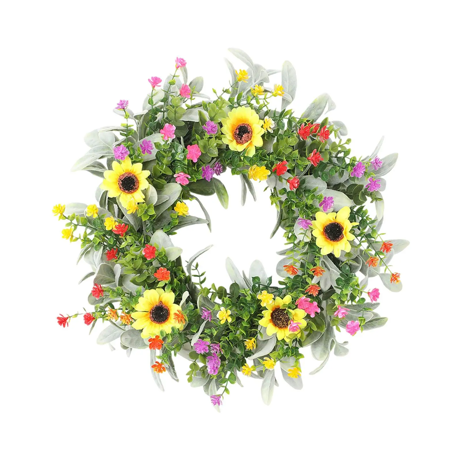 Floral Spring Summer Wreath for Door Artificial Sunflowers Home Farmhouse Wall Decor for Easter Celebration
Floral Spring Summer Wreath for Door Artificial Sunflowers Home Farmhouse Wall Decor for Easter Celebration