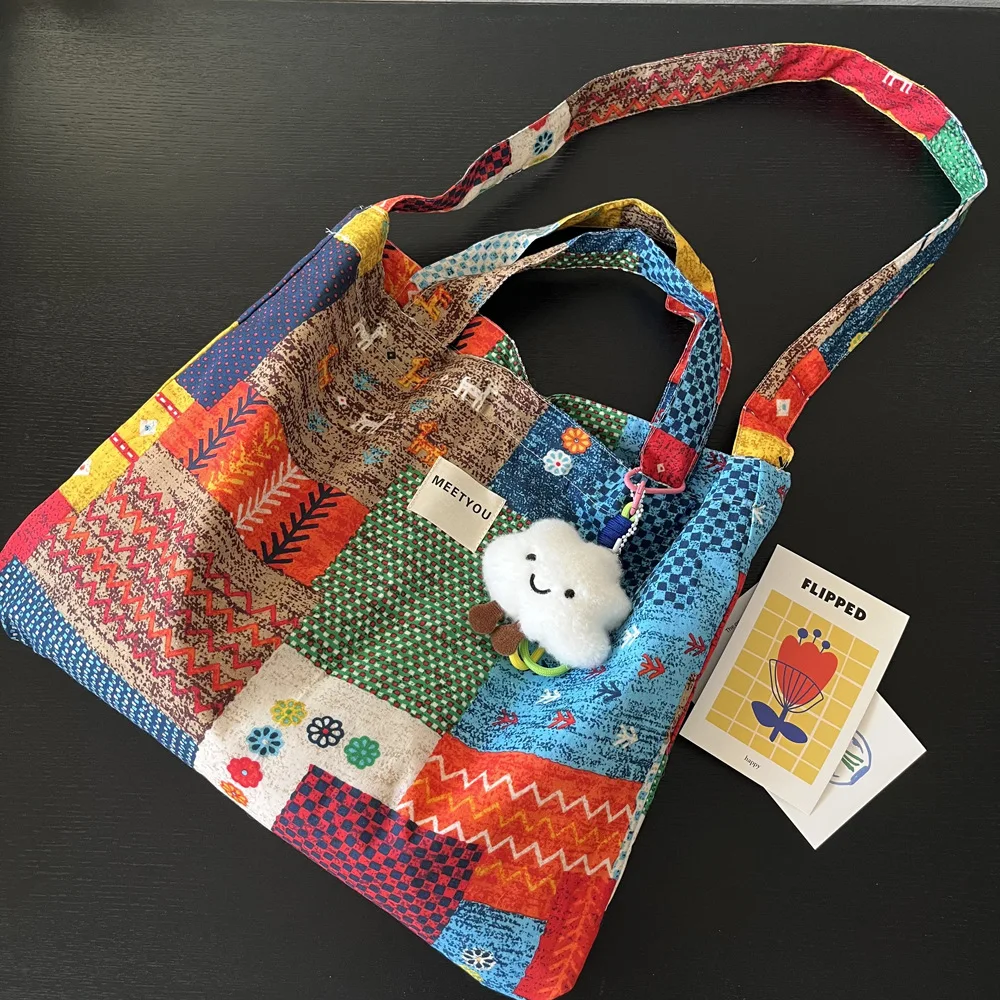 Kawai Ethnic Patchwork Rainbow Color Crossbody Bag with Pendant Bohemian Shoulder Bag for Women, Spacious and Versatile Handbag
Kawai Ethnic Patchwork Rainbow Color Crossbody Bag with Pendant Bohemian Shoulder Bag for Women, Spacious and Versatile Handbag
