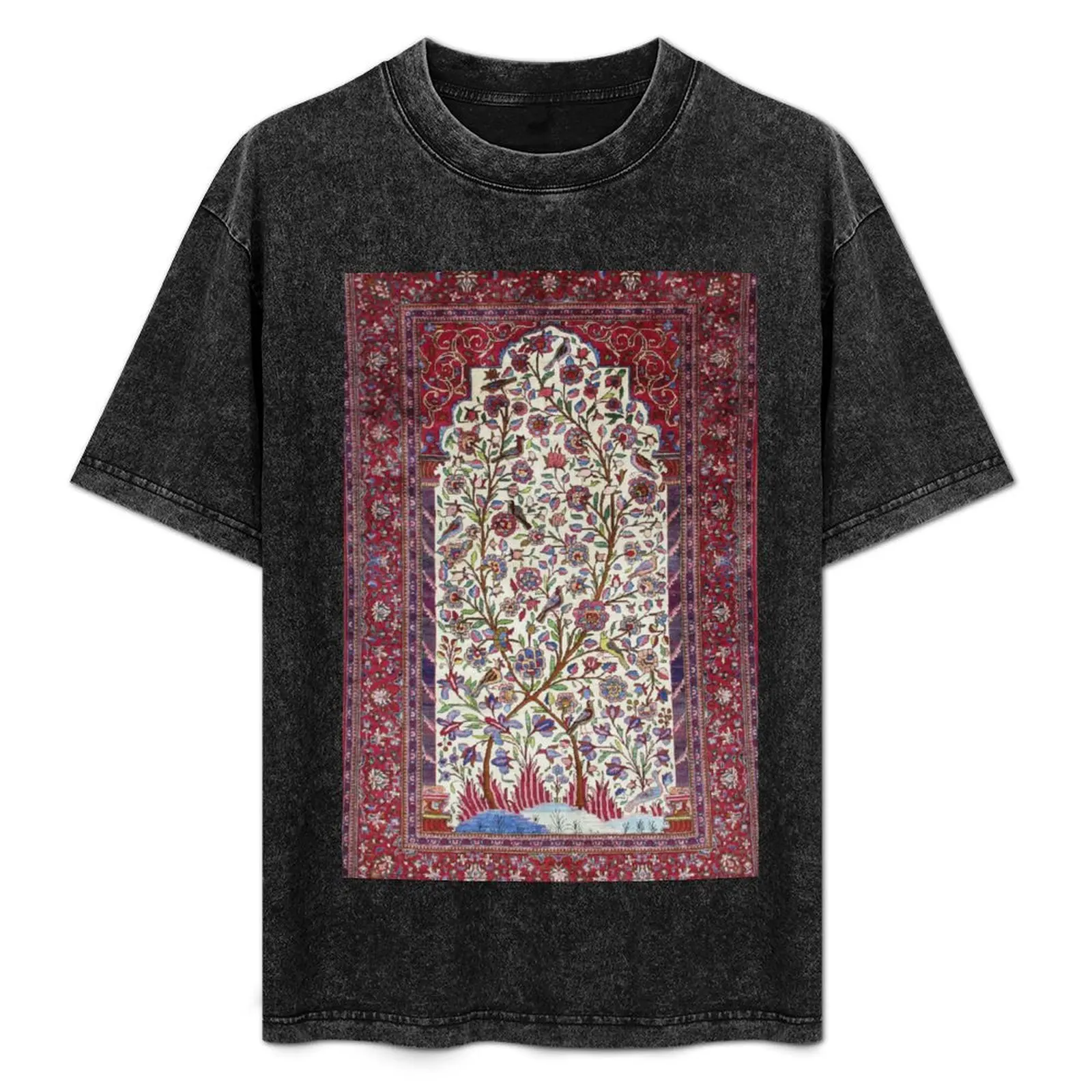 Antique Persian Silk Kashan Rug Print T-Shirt Work Wear Simple Tee Shirt
Antique Persian Silk Kashan Rug Print T-Shirt Work Wear Simple Tee Shirt
