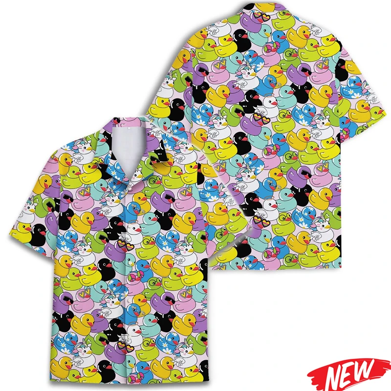 Cute Rubber Duck Hawaiian Shirt For Men Funny Aloha Shirts Street Party Button Short Sleeve Tops Summer Beach Lapel Blouse
Cute Rubber Duck Hawaiian Shirt For Men Funny Aloha Shirts Street Party Button Short Sleeve Tops Summer Beach Lapel Blouse