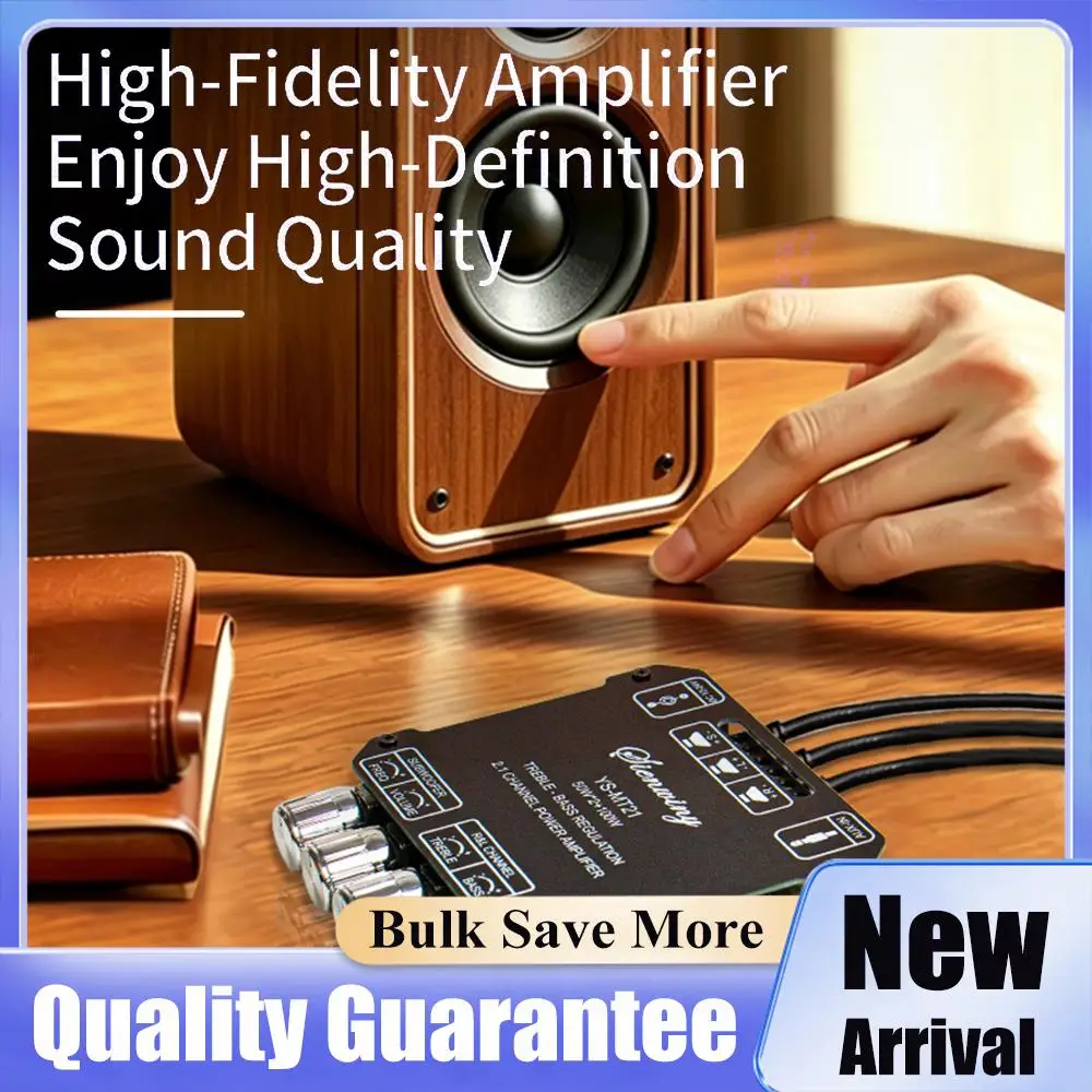 2.1 Channel Bluetooth Audio Amplifier Board YS-MT21 50Wx2+100W Hi-Fi Stereo Subwoofer Audio Receiver AUX Treble Bass EQ Output
2.1 Channel Bluetooth Audio Amplifier Board YS-MT21 50Wx2+100W Hi-Fi Stereo Subwoofer Audio Receiver AUX Treble Bass EQ Output