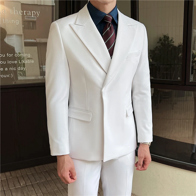 New Wedding Banquet (suit + Trousers) British Suit High Quality Business Hidden Button Personalized Fashion Suit Two-piece Set
New Wedding Banquet (suit + Trousers) British Suit High Quality Business Hidden Button Personalized Fashion Suit Two-piece Set
