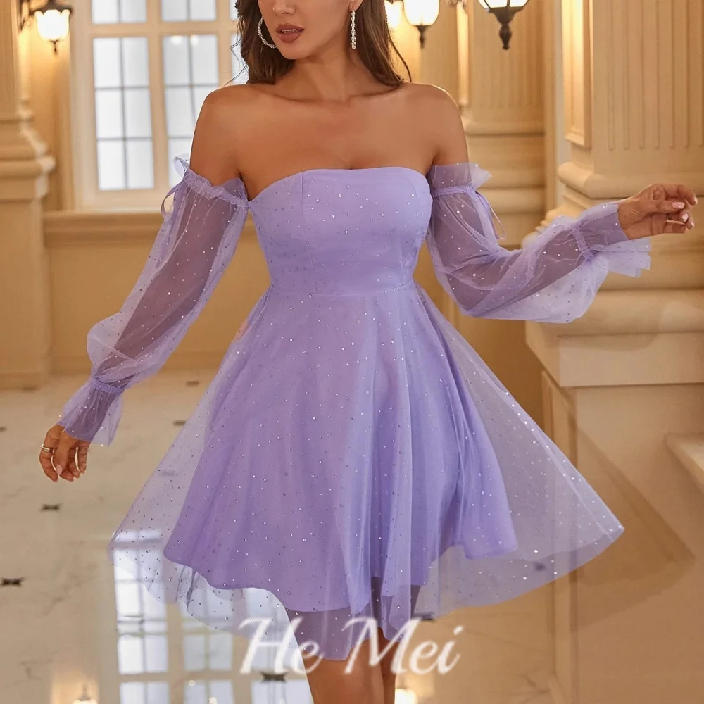 Romantic Party Gowns Strapless Off The Shoulder Sparkle Evening Dresses Modern Tulle A Line Mini Prom Dress فساتين سهرة
Romantic Party Gowns Strapless Off The Shoulder Sparkle Evening Dresses Modern Tulle A Line Mini Prom Dress فساتين سهرة