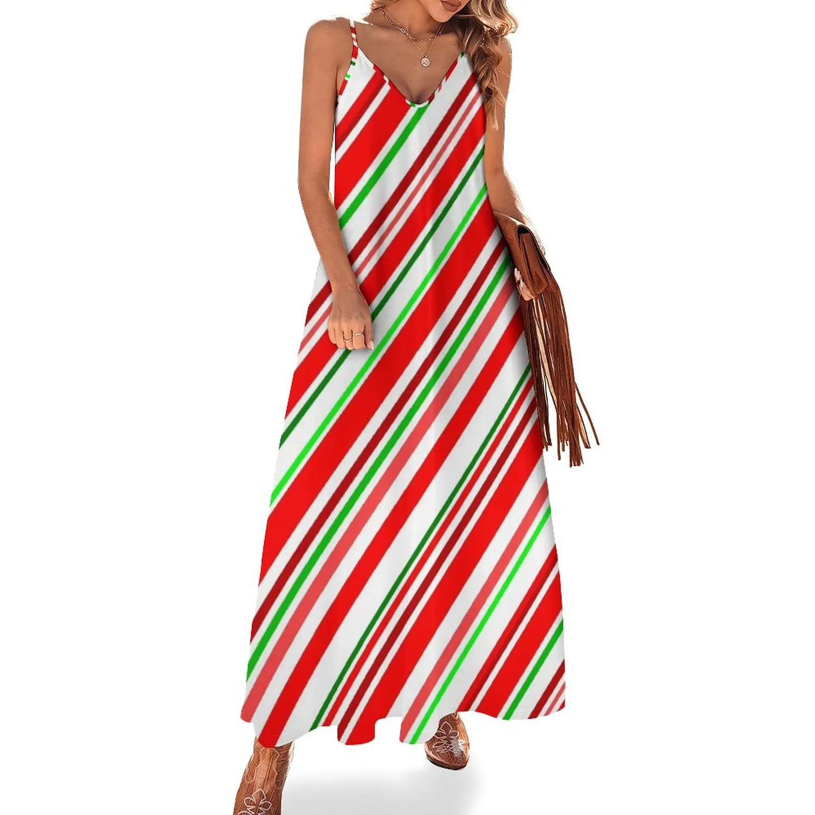 Candy Cane Stripes Red Green White Sleeveless Dress women's summer dresses 2023 luxury dresses
Candy Cane Stripes Red Green White Sleeveless Dress women's summer dresses 2023 luxury dresses