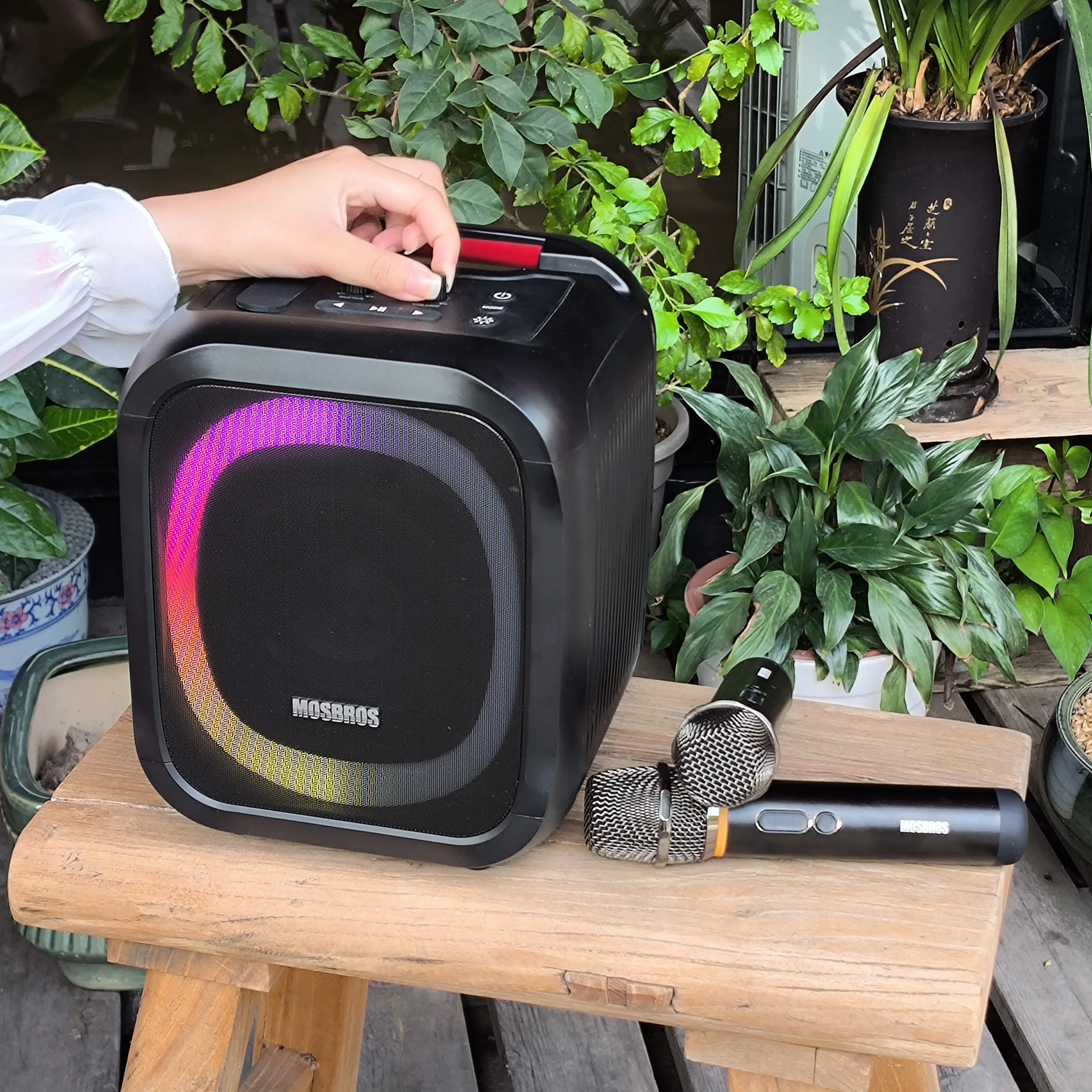 Mosbros Karabass 7K Portable Karaoke Speaker 70W High Power Wireless Outdoor Speakers With 2mic And Guitar Connector
Mosbros Karabass 7K Portable Karaoke Speaker 70W High Power Wireless Outdoor Speakers With 2mic And Guitar Connector