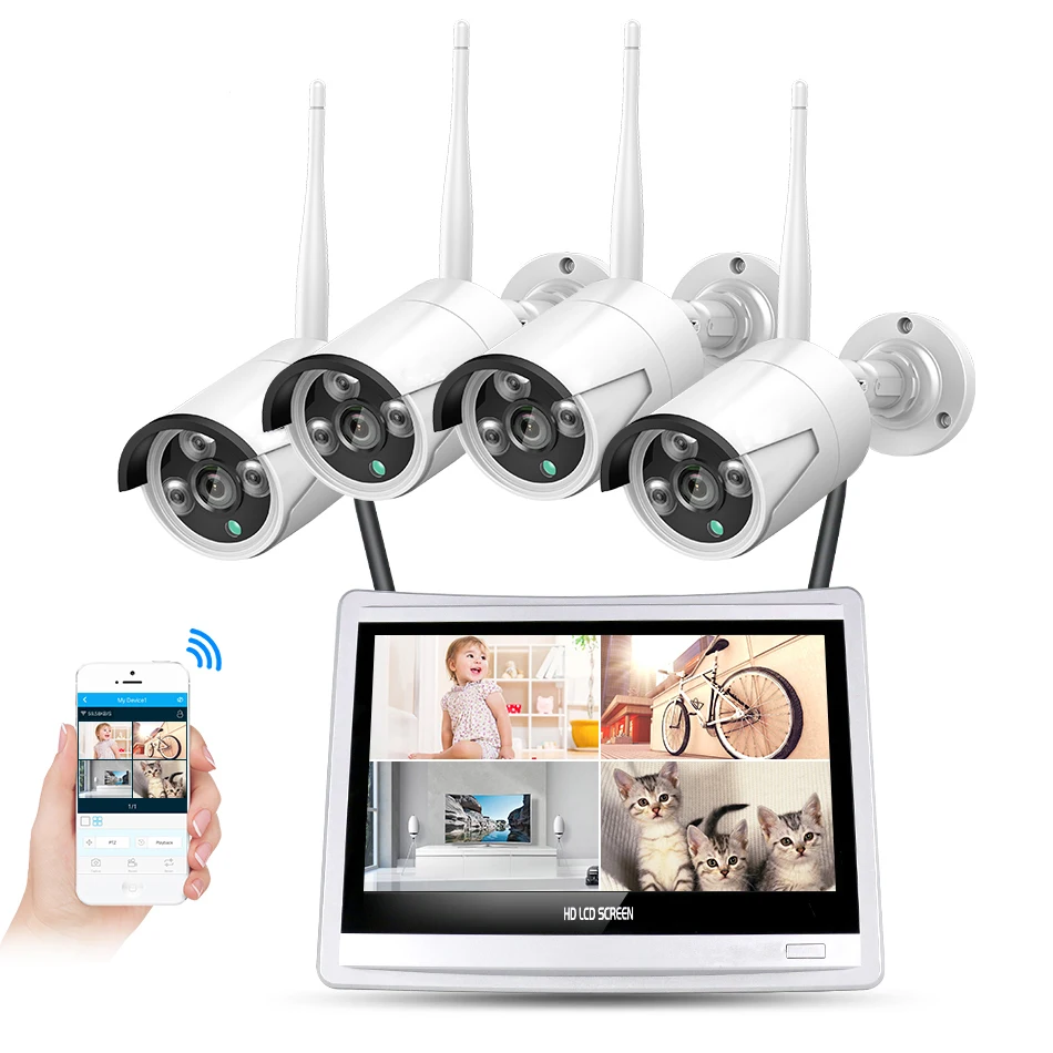 Wireless Security Camera System Home WiFi CCTV 4CH 1080P NVR Kit 4pcs 1080P Outdoor Bullet IP Camera
Wireless Security Camera System Home WiFi CCTV 4CH 1080P NVR Kit 4pcs 1080P Outdoor Bullet IP Camera