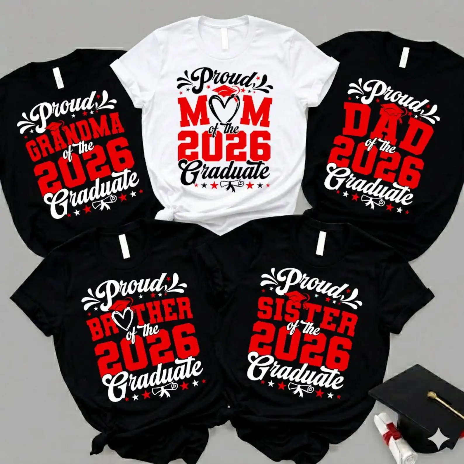 Proud Mom 2026 Graduate Shirt Family Graduation Tee Proud Senior Customized Name Pattern Cotton Tee For School Class Daily Wear
Proud Mom 2026 Graduate Shirt Family Graduation Tee Proud Senior Customized Name Pattern Cotton Tee For School Class Daily Wear