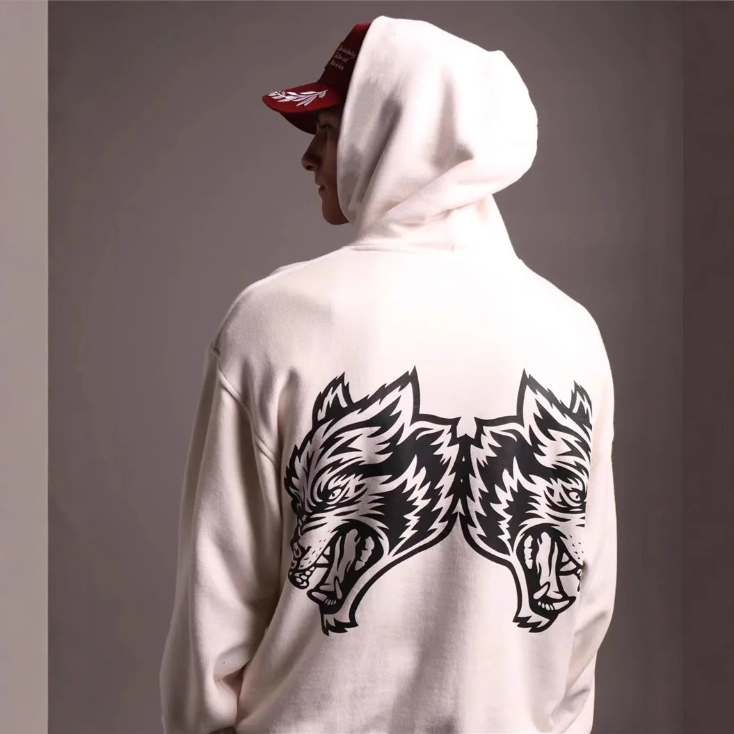 American Sle Fce Lined Hoodie Sweatirt Double Wolf Head Print Men's Casual Fitn Sportswear Warm Loose Top
American Sle Fce Lined Hoodie Sweatirt Double Wolf Head Print Men's Casual Fitn Sportswear Warm Loose Top