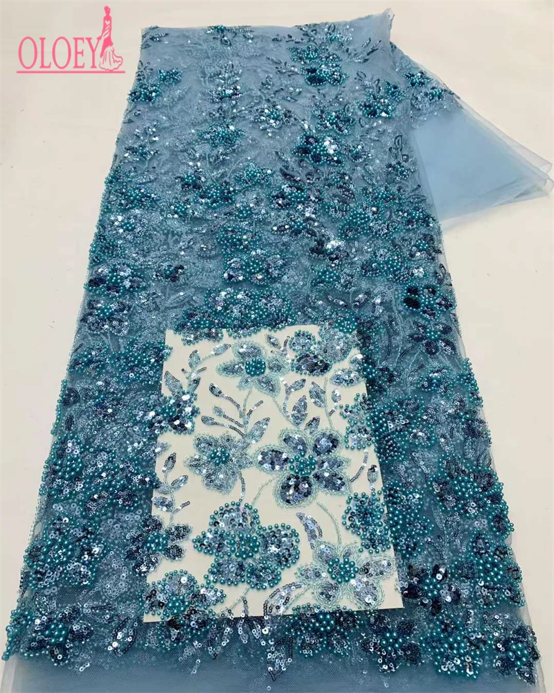 OLOEY African French Sequins Lace Fabrics High Quality Tulle Lace 5 Yards Nigerian Embroidered Dress Material For Party
OLOEY African French Sequins Lace Fabrics High Quality Tulle Lace 5 Yards Nigerian Embroidered Dress Material For Party