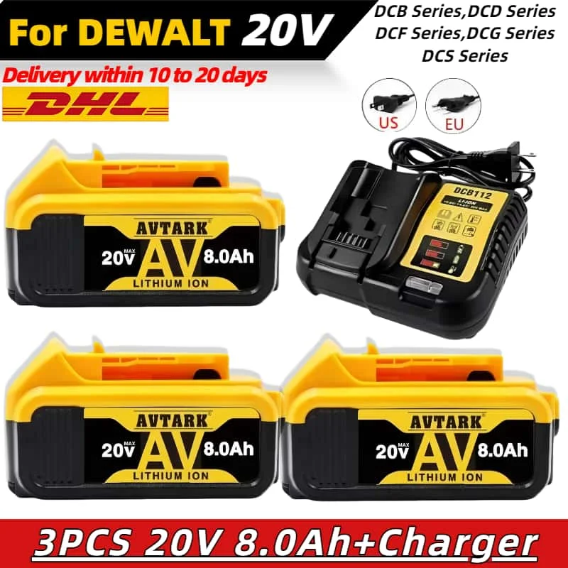 Replacement for Dewalt battery 20V power Tools rechargeable electric tool Accessories Lithium batteries Replace DCB200 DCB184
Replacement for Dewalt battery 20V power Tools rechargeable electric tool Accessories Lithium batteries Replace DCB200 DCB184