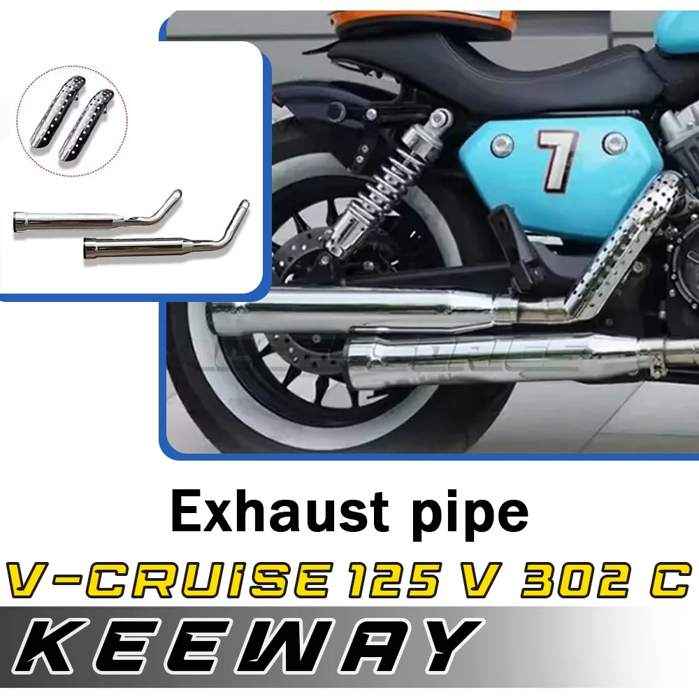 For Keeway V Cruise 125 Keeway V302c motorcycle modified exhaust pipe Benda BD300 modified Cobra exhaust pipe
For Keeway V Cruise 125 Keeway V302c motorcycle modified exhaust pipe Benda BD300 modified Cobra exhaust pipe