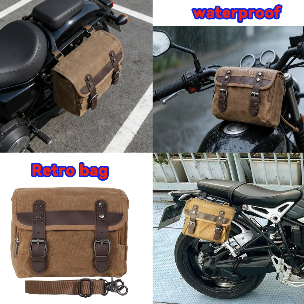 Retro Waterproof Motorcycle SaddleBag Universal Side Bag Travel Luggage Tool Bag
Retro Waterproof Motorcycle SaddleBag Universal Side Bag Travel Luggage Tool Bag