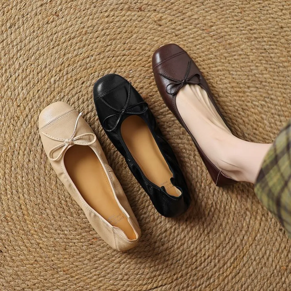 New 2026 Spring/Autumn Women's Sheepskin Flats Square Toe Bow Design Office Casual Slip-On Shoes
New 2026 Spring/Autumn Women's Sheepskin Flats Square Toe Bow Design Office Casual Slip-On Shoes