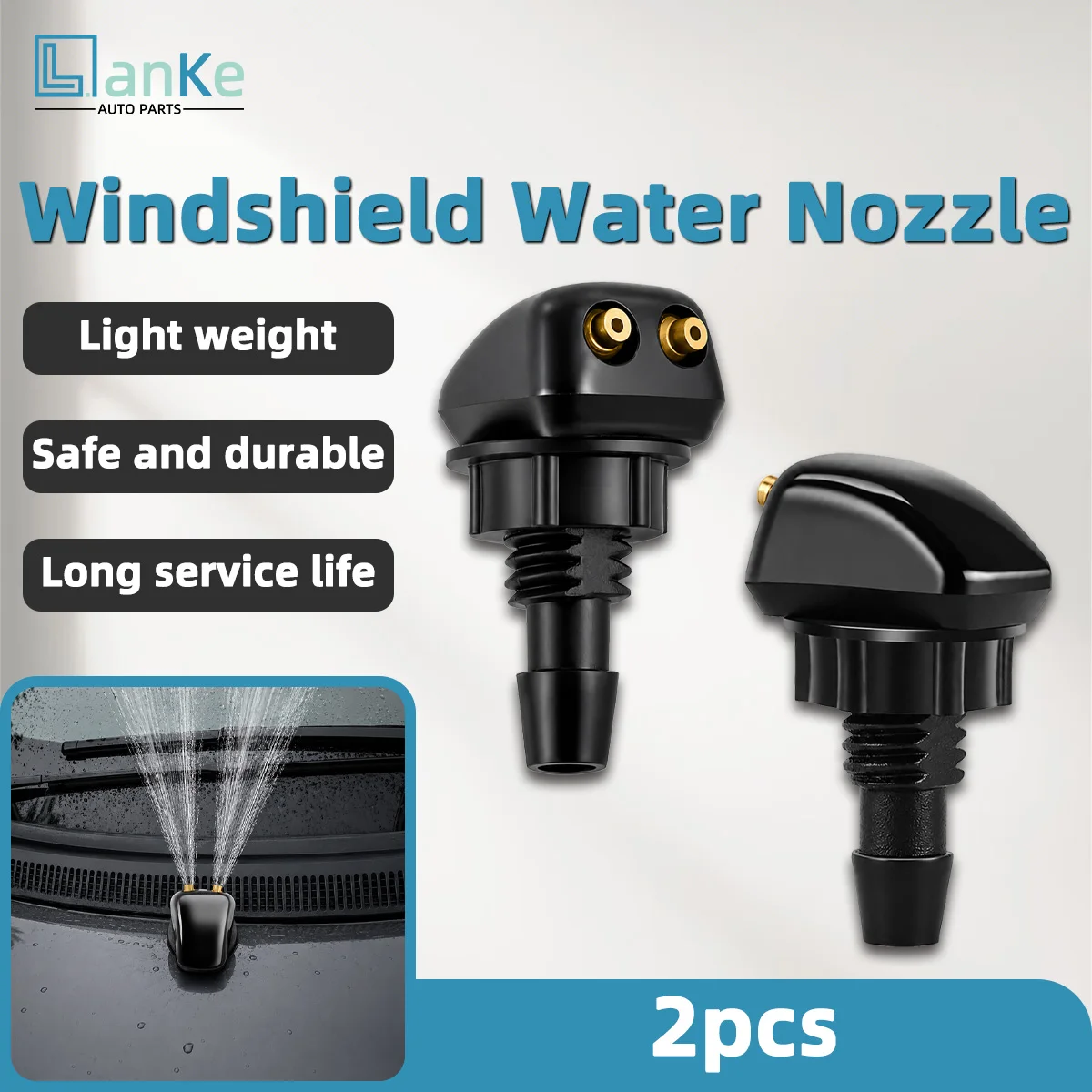 Lanke 2PCS Universal Car Windshield Water Nozzle Suitable For Most Car Models Double Hole Nozzle Cleaning Double Auto Accessory
Lanke 2PCS Universal Car Windshield Water Nozzle Suitable For Most Car Models Double Hole Nozzle Cleaning Double Auto Accessory