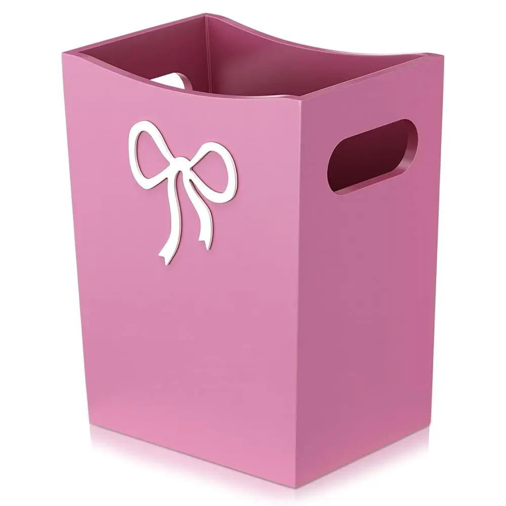 Pink Bow Trash Can 2 Gallon Wooden Rectangular Coquette Garbage Bin Cute Small Wastebaskets for Bedroom Bathroom Nursery Kit
Pink Bow Trash Can 2 Gallon Wooden Rectangular Coquette Garbage Bin Cute Small Wastebaskets for Bedroom Bathroom Nursery Kit