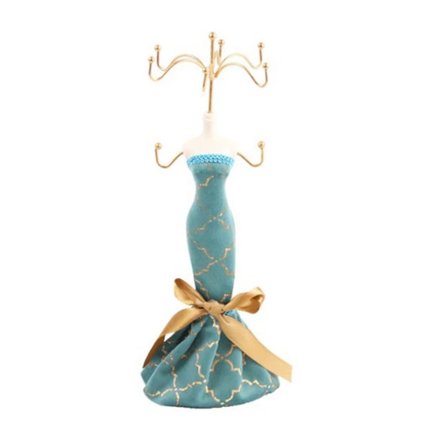 AB72-Jewelry Holder Dress Shape Exquisite Gilding Blue Display Rack Stand Jewelry Organizer For Women
AB72-Jewelry Holder Dress Shape Exquisite Gilding Blue Display Rack Stand Jewelry Organizer For Women