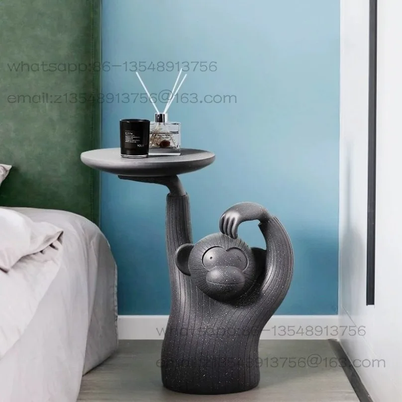 Nordic monkey tray coffee table small apartment special-shaped side table floor ornament
Nordic monkey tray coffee table small apartment special-shaped side table floor ornament