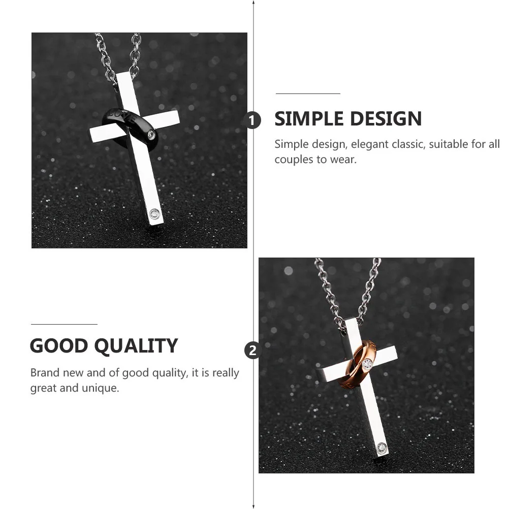 2Pcs Couple Necklaces Cross Pattern Neck Chain Adjustable Length Valentine Gift Unique Neck Decoration for Girls Boys
2Pcs Couple Necklaces Cross Pattern Neck Chain Adjustable Length Valentine Gift Unique Neck Decoration for Girls Boys