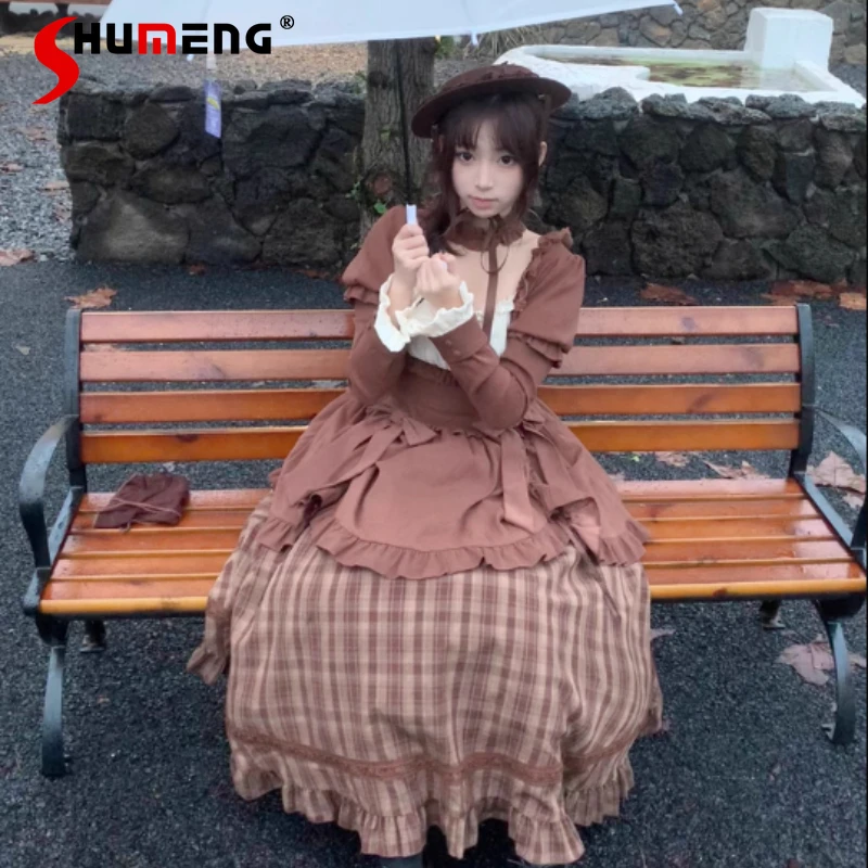 Sweet Cute Y2k Design Lolita Autumn New Dress Set Japanese Original Classic Plaid Vestidos Hem Pull OP Dresses For Ladies Girls
Sweet Cute Y2k Design Lolita Autumn New Dress Set Japanese Original Classic Plaid Vestidos Hem Pull OP Dresses For Ladies Girls