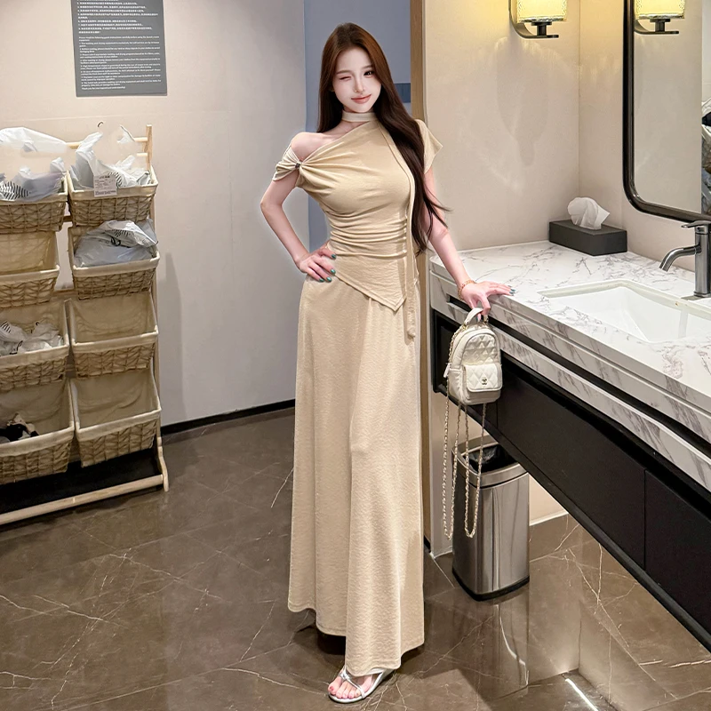 Summer 2026 New Arrival Women's Fashionable Dress Set Two-Piece Suit Elegant Simple Color Pure Workwear Office Wear
Summer 2026 New Arrival Women's Fashionable Dress Set Two-Piece Suit Elegant Simple Color Pure Workwear Office Wear