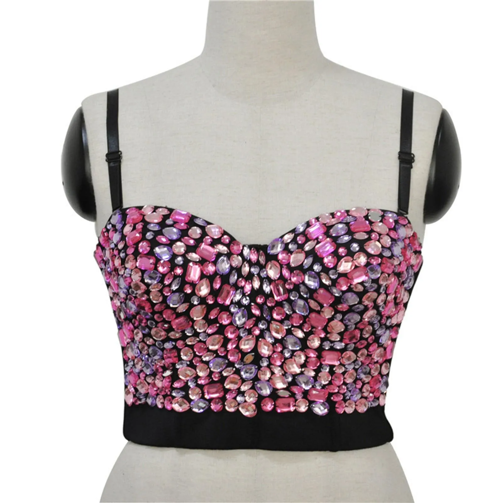 Sexy Women's Push Up Beading Back Closure Rave Bras For Club Wear Outfit Performance Sexy Bustier Tops Ladies Lingerie Bras
Sexy Women's Push Up Beading Back Closure Rave Bras For Club Wear Outfit Performance Sexy Bustier Tops Ladies Lingerie Bras